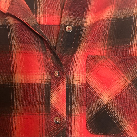 L.i.F.E. Love Is For Eternity Flannel Button Down Blouse. Size S - Picture 7 of 8